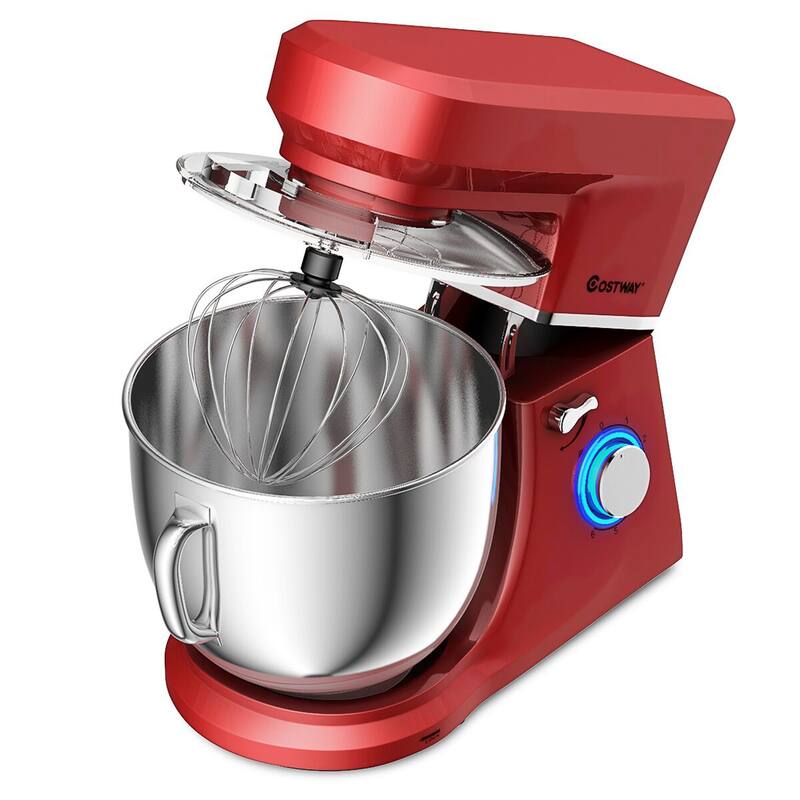 Stand Mixer 7.5 Qt 6 Speed Tilt-Head Electric Mixer with Beater - Red