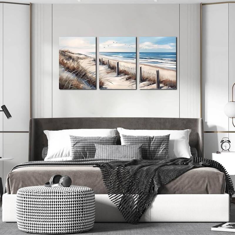 Blue Beach Canvas Wall Art