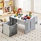 preview thumbnail 6 of 18, Gymax Kids Table & Chair Set 3-Piese Toddler Set w/2 Stools & Activity