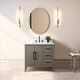 preview thumbnail 23 of 95, Vanity Art 36" Single Sink Bathroom Vanity Cabinet with Engineered Marble Countertop 36"/Matte Black Handle - Driftwood Gray
