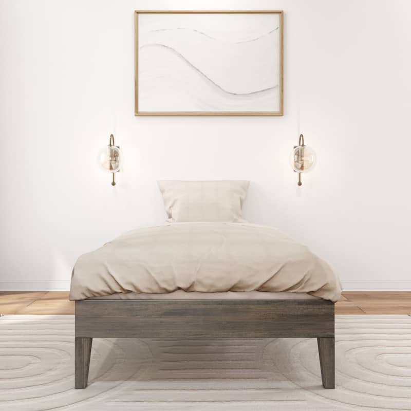Plank and Beam Twin-Size Platform Bed