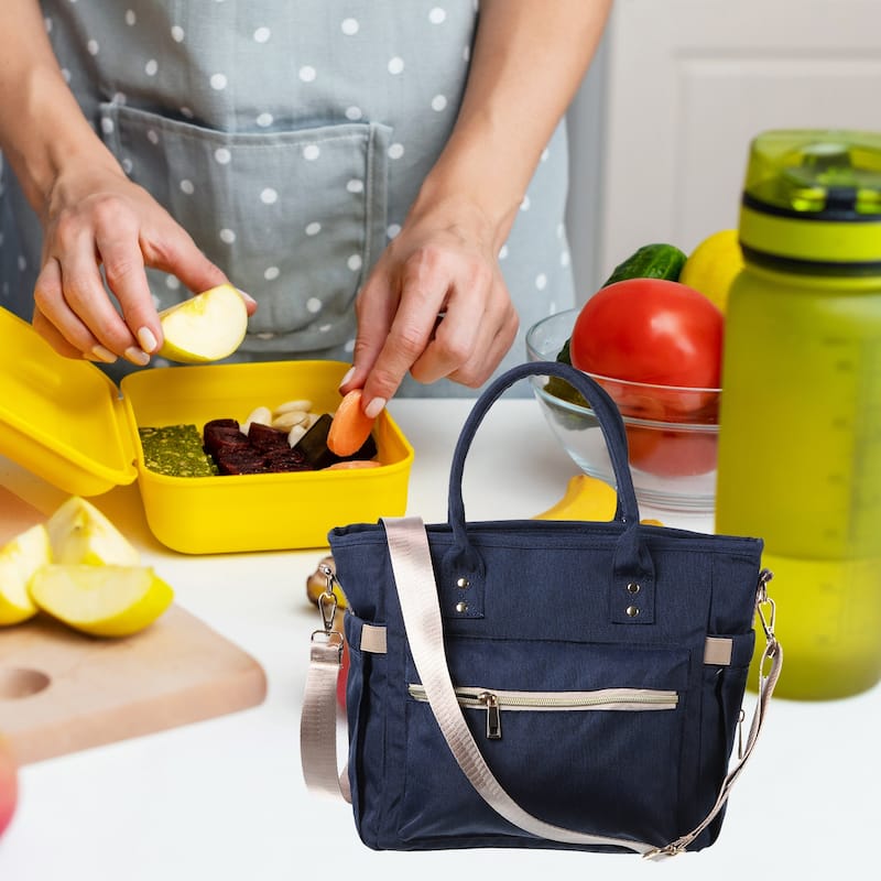 Insulated Lunch Bag, Lunch Tote Bag, 10.63"x5.51"x10.24"