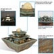 preview thumbnail 2 of 5, Sunnydaze Ascending Slate Tabletop Water Fountain with LED Light 8-Inch