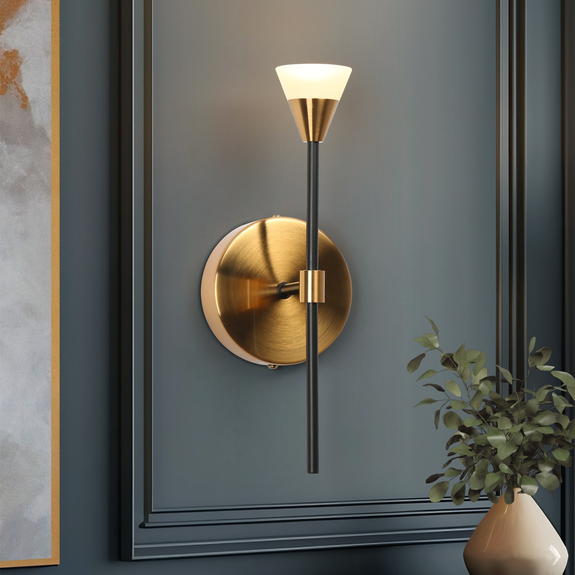 Gold and black wall sconces online