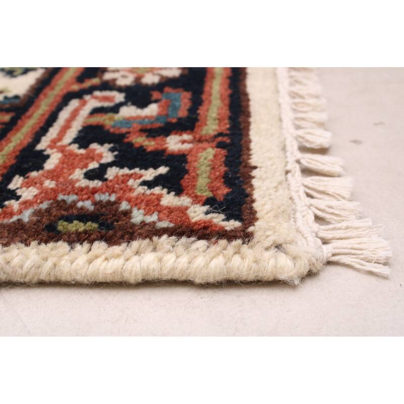 ECARPETGALLERY Hand-knotted Serapi Heritage Cream Wool Rug - 2'7 x 15'8