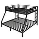 preview thumbnail 10 of 9, Queen Over King Metal Bunk Bed with Dual Ladders, Underbed Storage, and Noise-Free Design, Heavy-Duty Frame