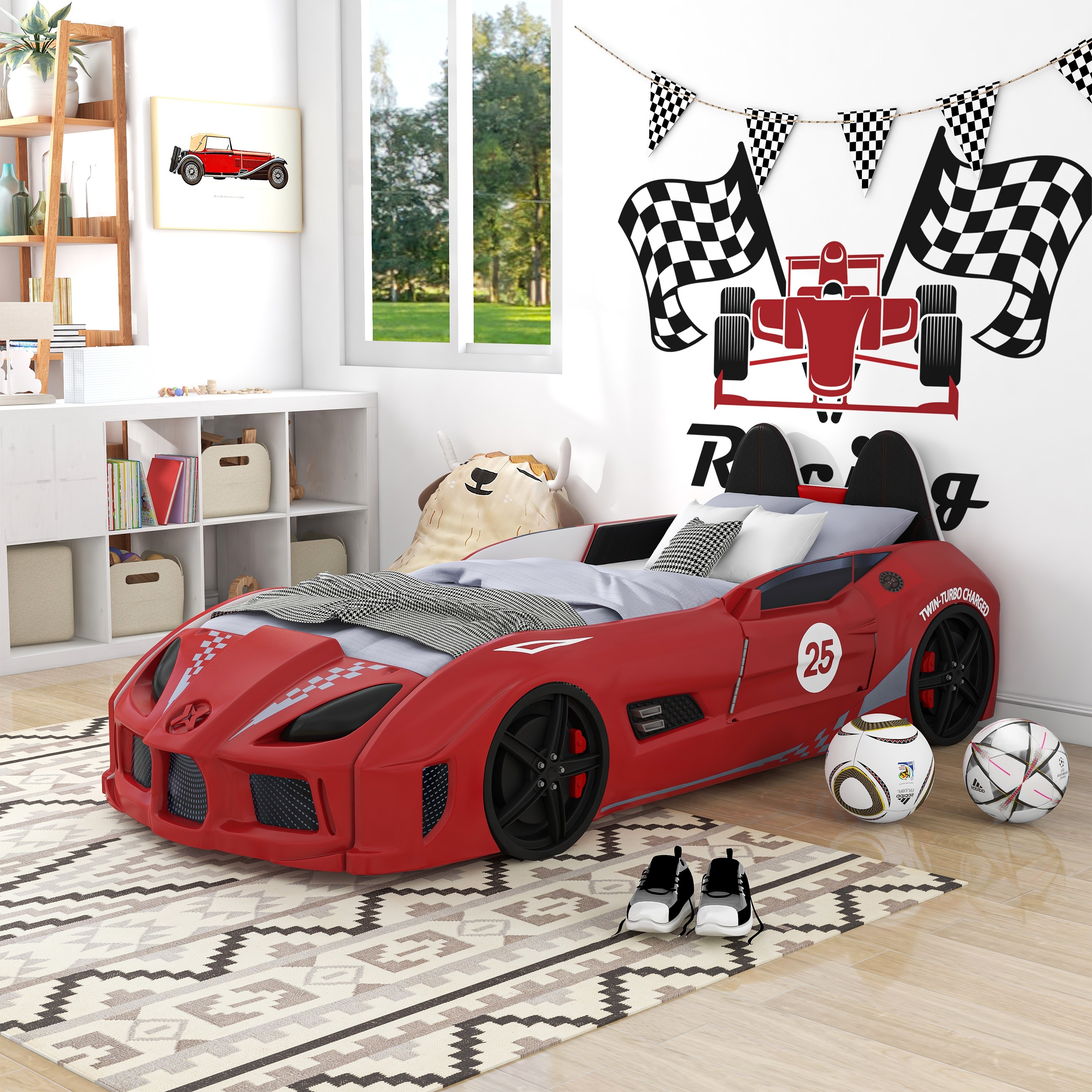 Boys twin cheap car bed
