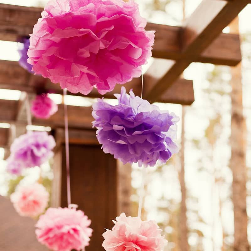 10Pcs 4" Tissue Pom Poms Paper Flowers Ball Party Wedding Decor