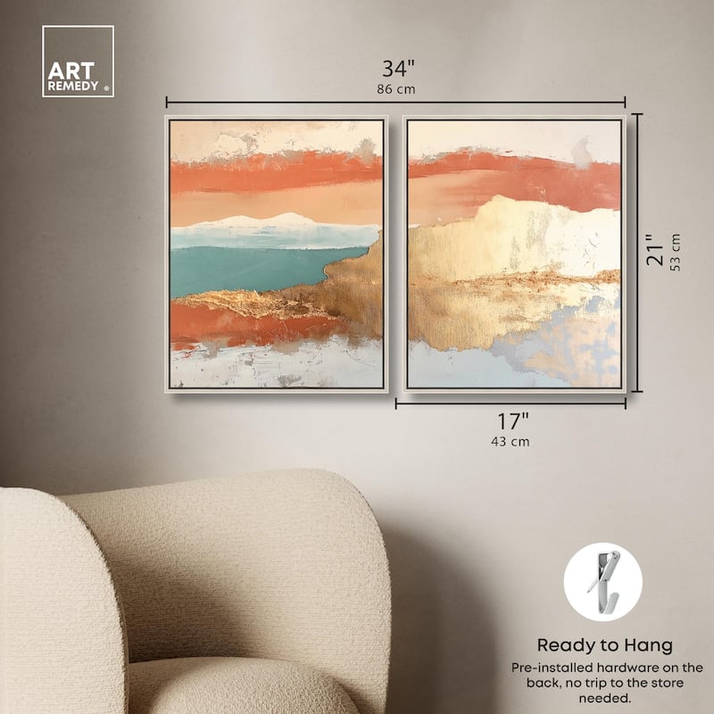 Earthy Glow I Canvas Set of 2 by Art Remedy