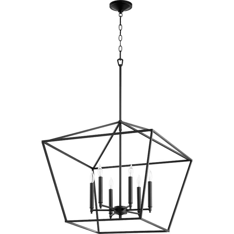 Quorum International Gabriel 6 Light 24" Wide Pendant - Noir