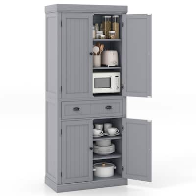 Gymax 72'' Kitchen Pantry Storage Cabinet Tall Freestanding Cupboard - See Details