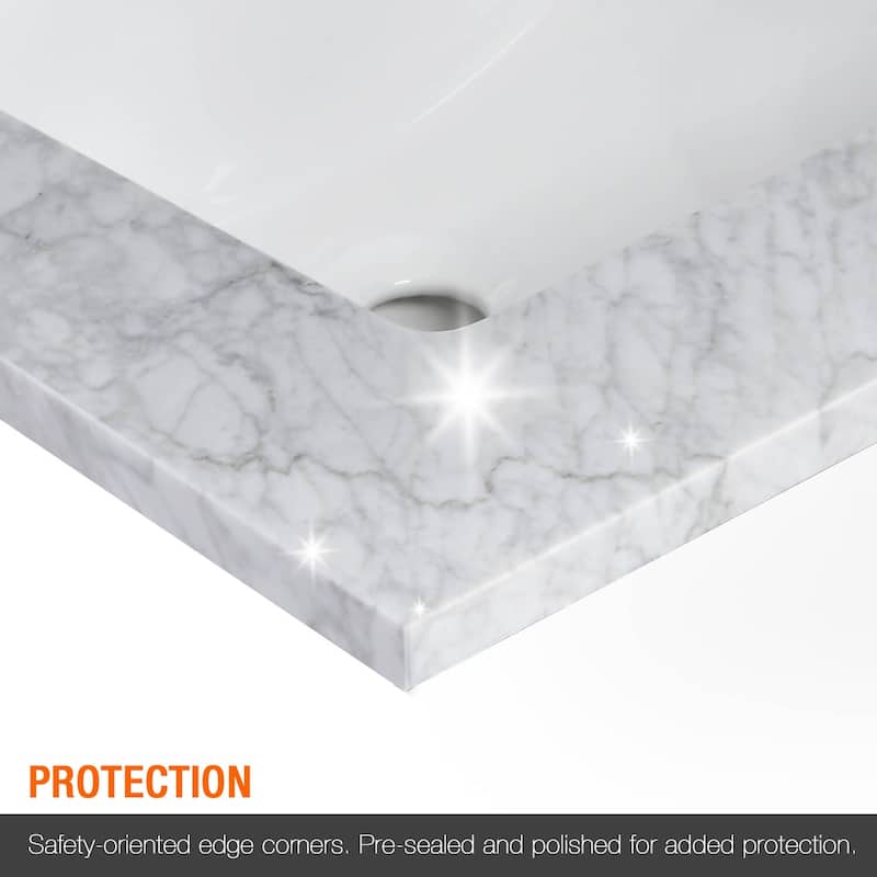 Glacielle 48 inch Natural Marble Bathroom Vanity Top