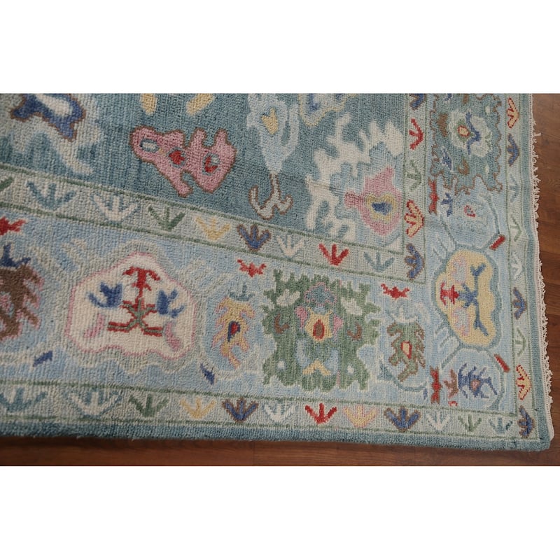 Oushak Style Area Rug Handmade Transitional Wool Carpet - 7'10"x 9'9"