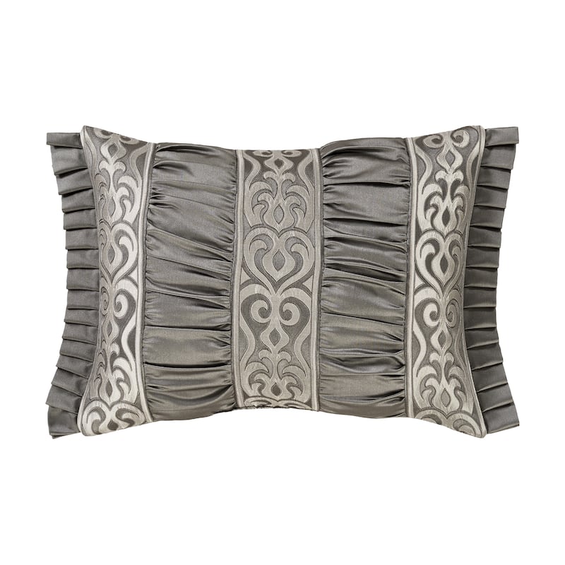 J. Queen New York Bolero Silver Boudoir Decorative Throw Pillow