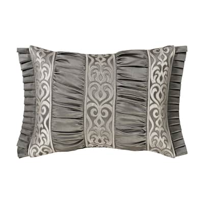 J. Queen New York Bolero Silver Boudoir Decorative Throw Pillow