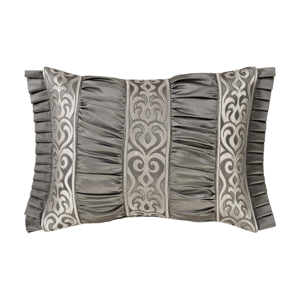 J. Queen New York Bolero Silver Boudoir Decorative Throw Pillow