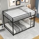preview thumbnail 2 of 3, Metal Full Over Full Bunk Bed with Safety Guard Rails