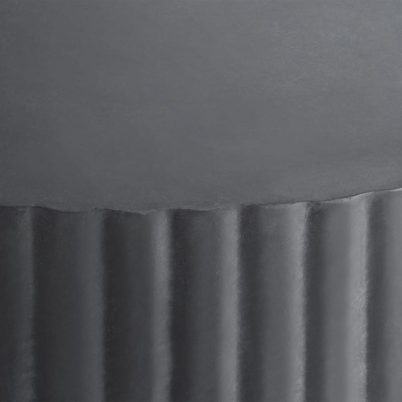 Modern Ribbed Round Concrete Coffee Table