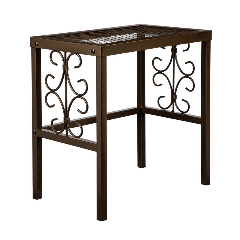 12" Decorative Metal Plant Stand, Set of 2