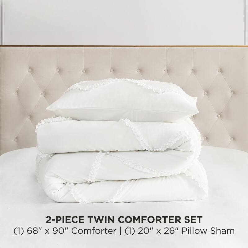 Juicy Couture Diamond Ruffle Reversible Comforter Set