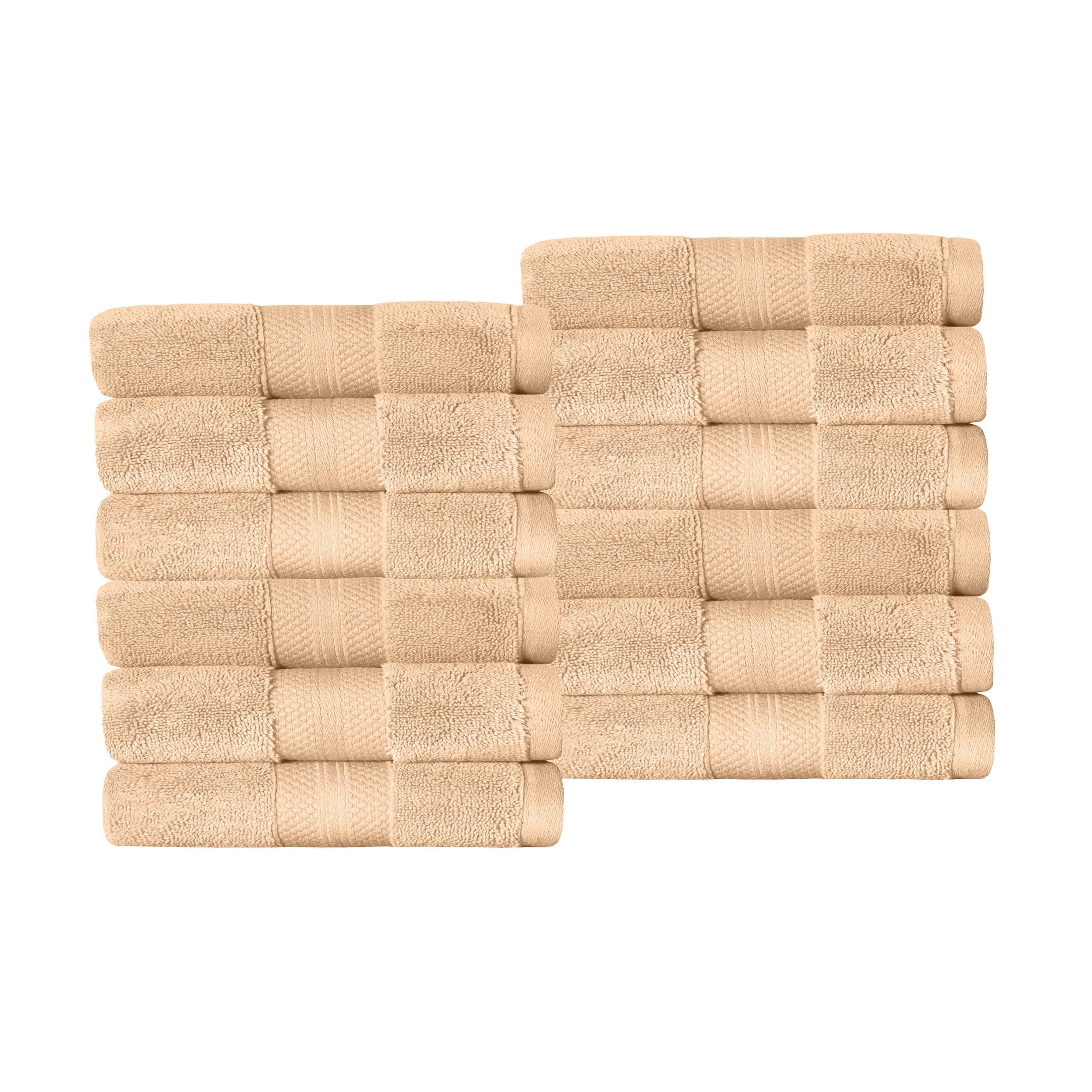 Blue Nile Mills Aria Turkish Cotton Heavyweight Face Towel Set of 12