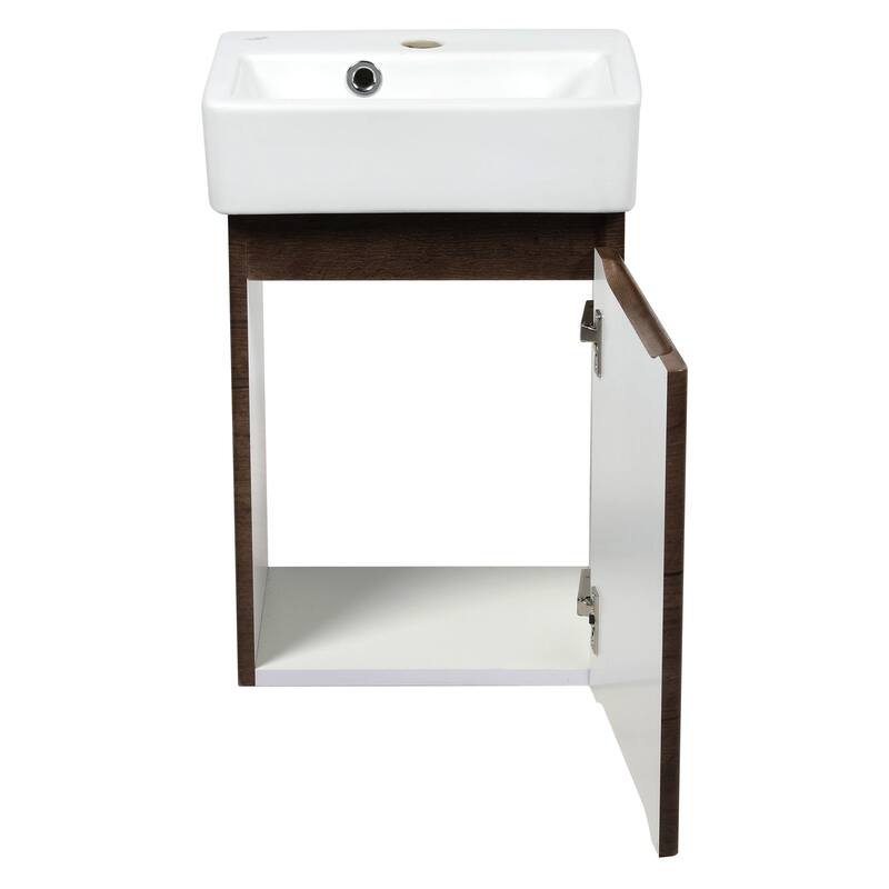 Modern Wall-Mounted Bathroom MINI-Vanity with Washbasin | Comfort Collection mirror Omega 24" included