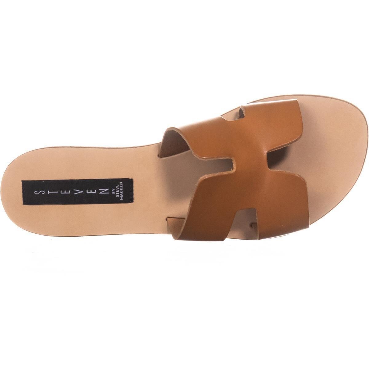 steve madden greece sandals cognac