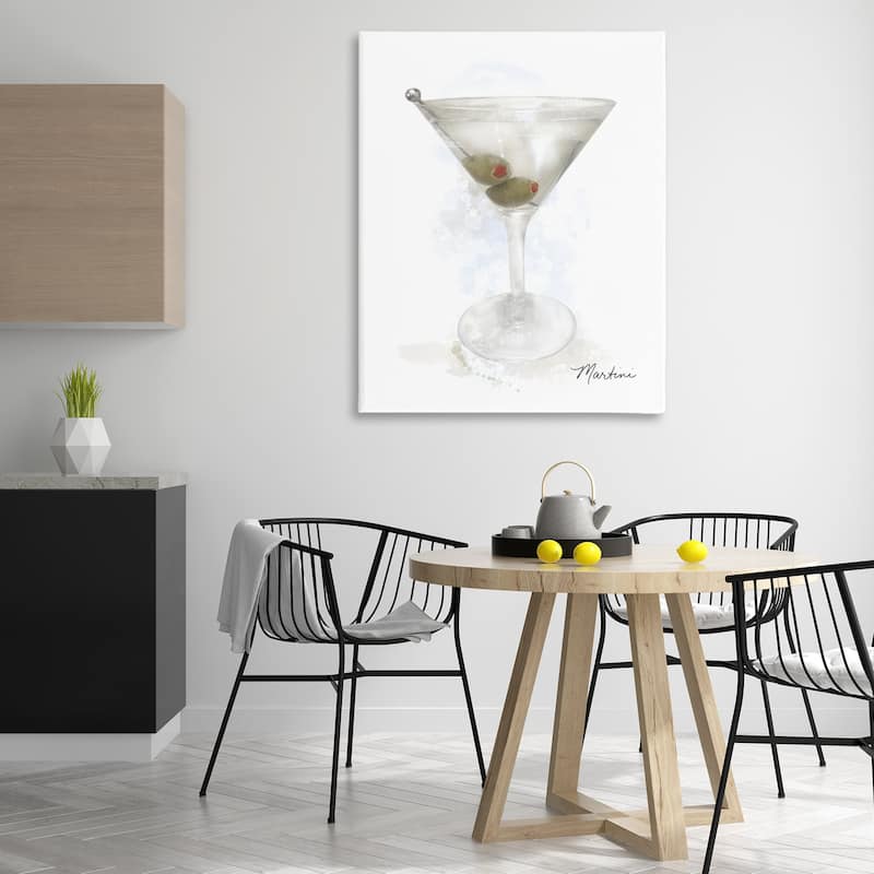 Stupell Soft Muted Martini Canvas Wall Art Design By Matthew Piotrowicz