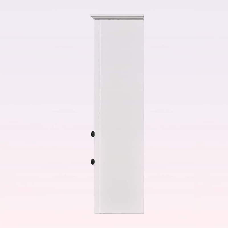 32'' Wall-Mounted Bathroom Cabinet with Mirror and 3 Adjustable Shelves,Ideal for Space-Saving Storage and Modern Aesthetics