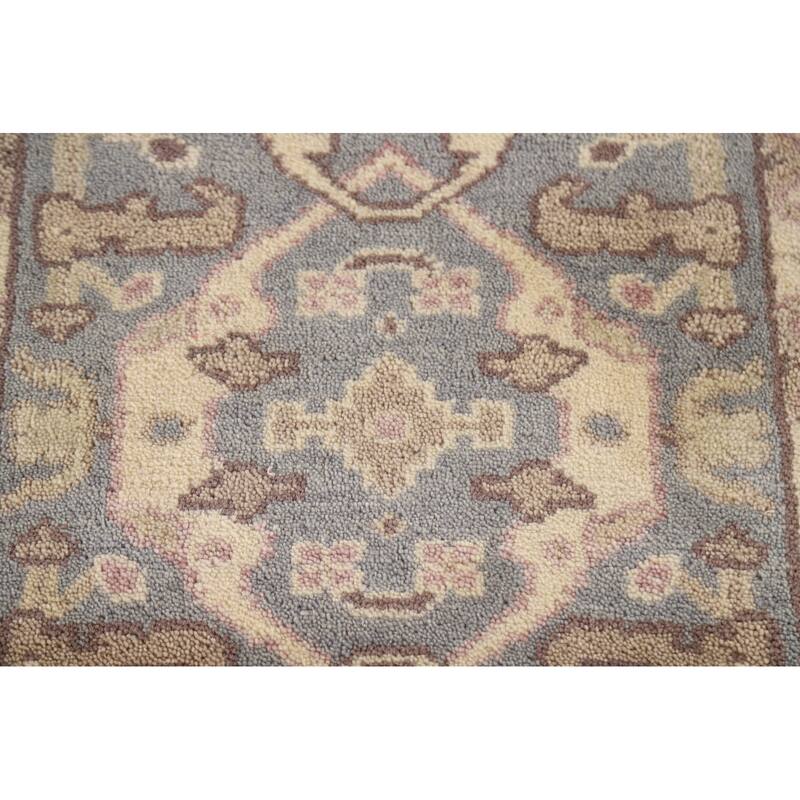 Grey Oushak Oriental Runner Rug Handmade Wool Carpet - 2'6"x 9'8"