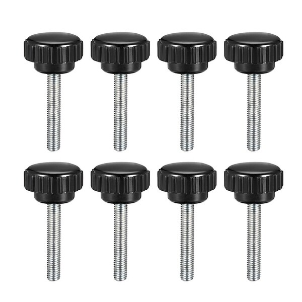 M5 x 30mm Male Thread Knurled Clamp Knobs Grip Thumb Screw on Type 8 Pcs