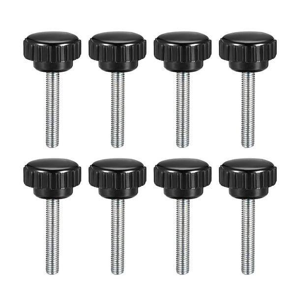 M5x30mm Male Thread Knurled Clamping Knobs Grip Thumb Screw on Type 8 Pcs
