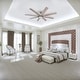 preview thumbnail 10 of 9, Honeywell Xerxes Brushed Nickel LED Remote Control Ceiling Fan, 8 Blade, Integrated Light - 62-inch