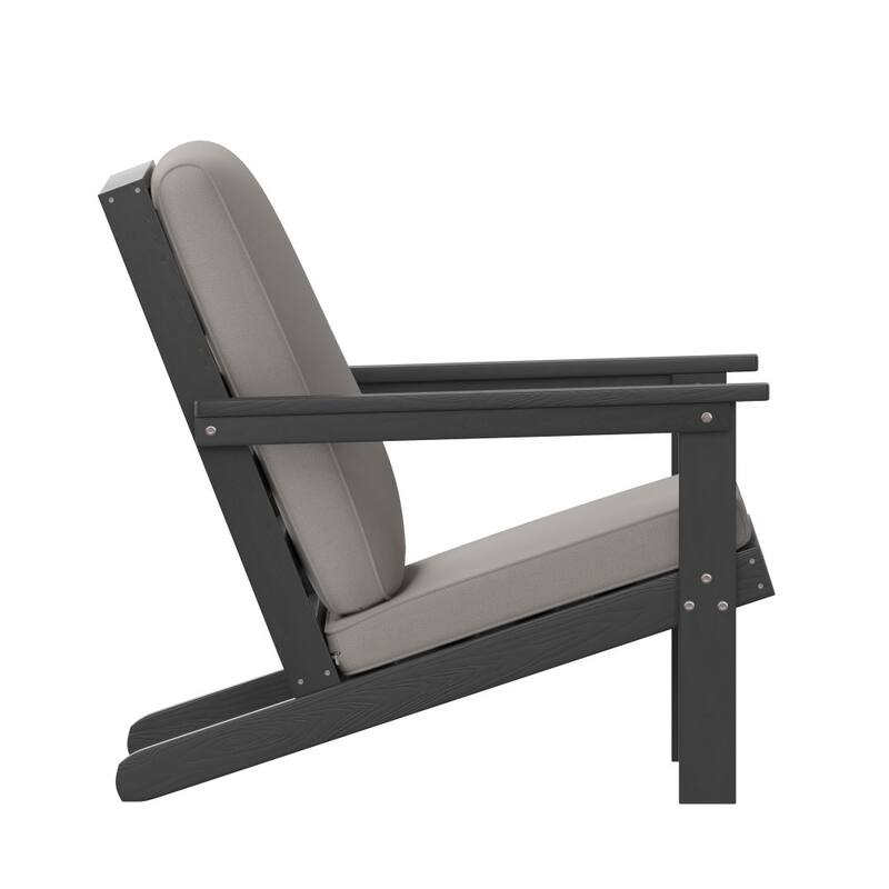 All-Weather Poly Resin Adirondack Style Chair & Cushions