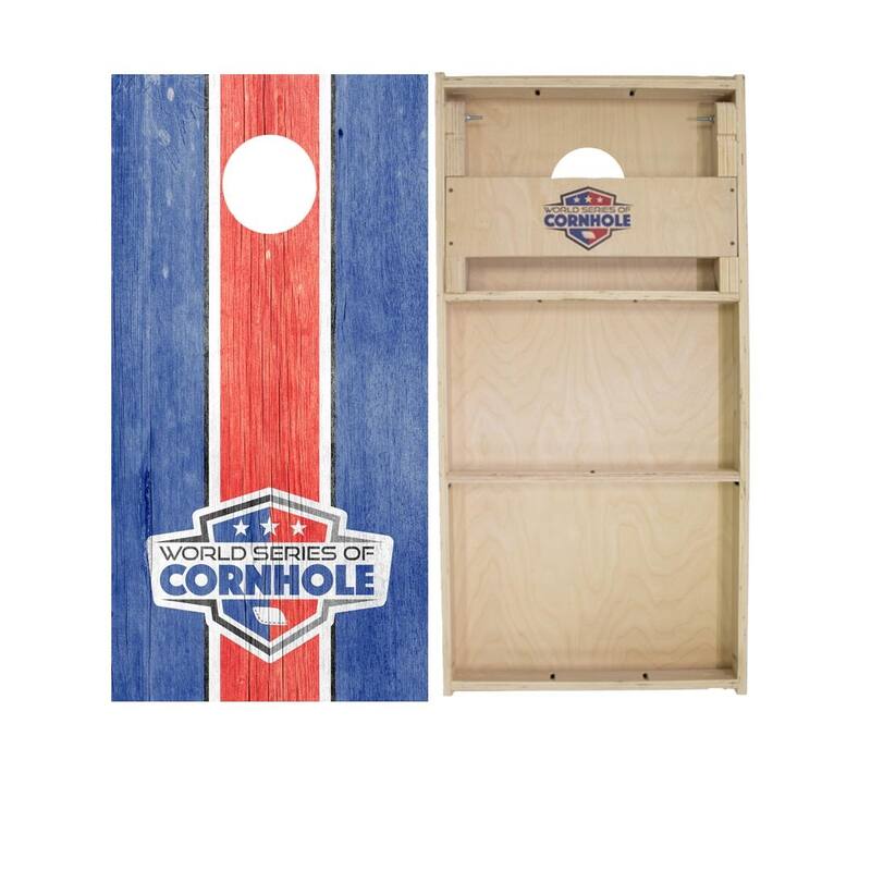 Blue and Red Stripes Regulation 2x4 Cornhole Board Set - Premium - NO Accessories