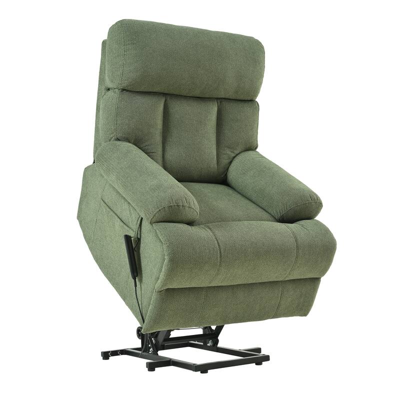 Oversized Power Lift Recliner Chair, Electric Recliner with Remote Control & Side Pocket, Home Theater Lazy Boy Sofa Chair