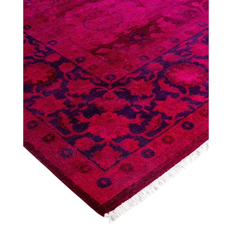 Contemporary Overdyed Wool Hand Knotted Area Rug - 6' 1" x 8' 7"