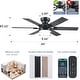 preview thumbnail 3 of 9, 46/52-Inch Low-Profile Ceiling Fan with 32W LED Light and Remote Control, 6 Dual-Finish Blades, Reversible DC Motor
