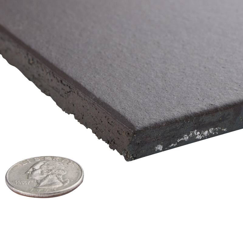 Merola Tile Quarry Black 6" x 6" Ceramic Floor and Wall Tile