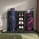 preview thumbnail 2 of 8, Golf Bag Storage Organizer for Garage, Premium Wooden 2 Golf Bags Rack with Drawer, Easy Assemble Golf Club Stand/Holder