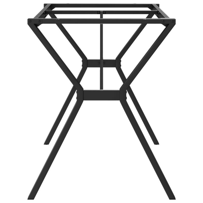 vidaXL Dining Table Leg Black Powder-coated steel Medium - 23.6 x 55.1 x 28.7 in