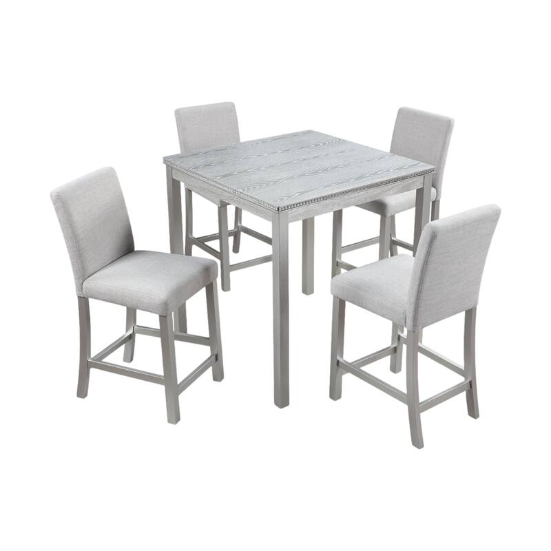 KISRAIS 5 Piece Counter Height Dining Set