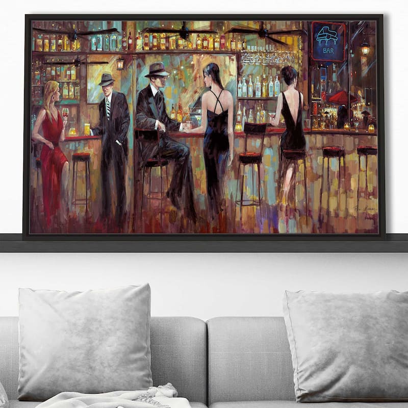 "Happy Hour" by Ruane Manning Print on Floating Canvas