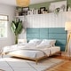 preview thumbnail 1 of 9, Jaxx Panelist Modern Padded Headboard - Clearwater Configuration - Large Wall Panel Arrangement for King or Queen Surf Turquoise
