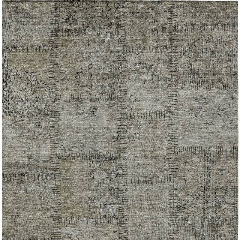 HomeRoots Patchwork Transitional Rectangle Outdoor Rug