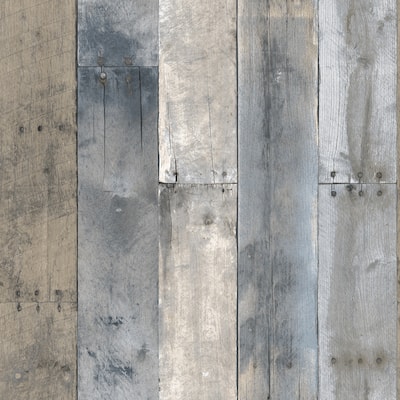 Repurposed Wood Removable Peel and Stick Wallpaper