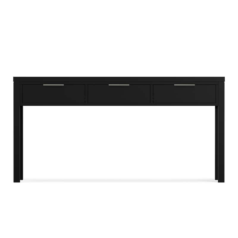 WYNDENHALL Fabian 60 inch Wide Solid Wood Contemporary Console Table - 60" W x 16" D x 30" H