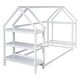 preview thumbnail 24 of 28, Wooden Twin House Bed with Integrated Shelves and Hanger for Kids Room