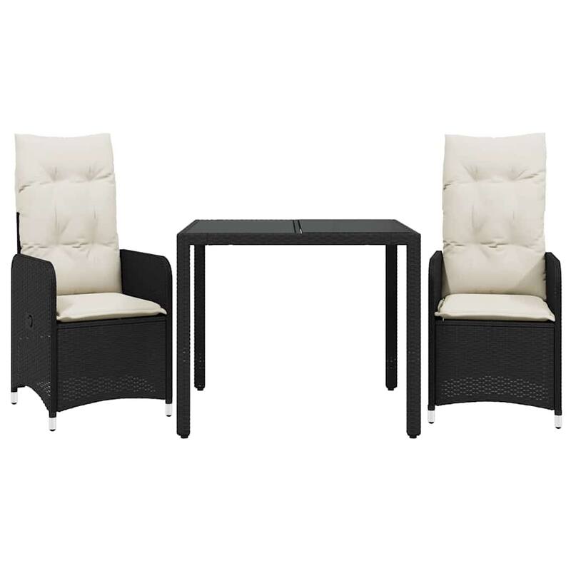 vidaXL Bistro Set Black - 21.5 x 23.0 x 36.2