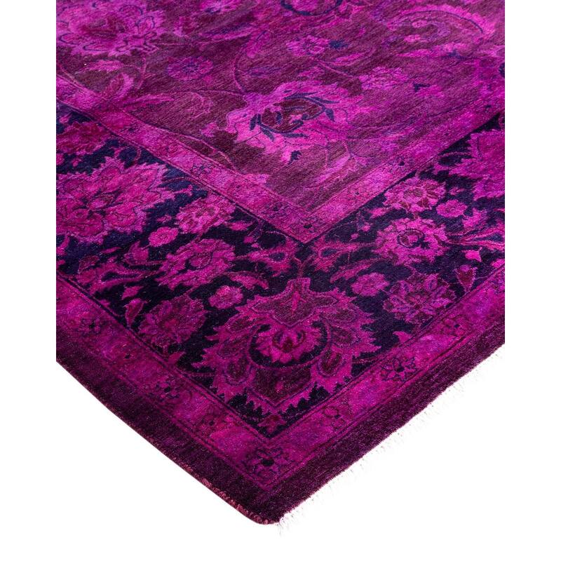 Fine Vibrance One-of-a-Kind Hand-Knotted Area Rug - Pink, 6' 2" x 9' 3" - 6' 2" x 9' 3"